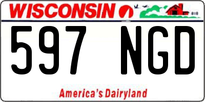 WI license plate 597NGD