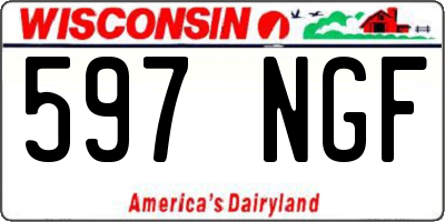 WI license plate 597NGF