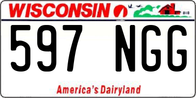 WI license plate 597NGG