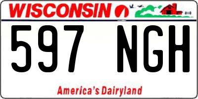 WI license plate 597NGH
