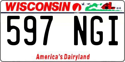 WI license plate 597NGI