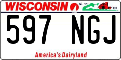 WI license plate 597NGJ