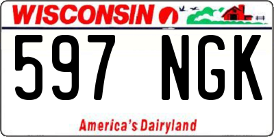 WI license plate 597NGK
