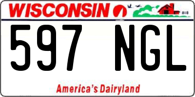 WI license plate 597NGL