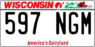 WI license plate 597NGM