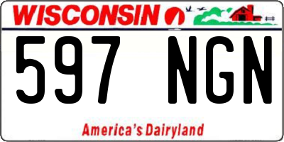 WI license plate 597NGN