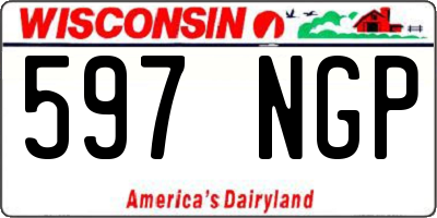 WI license plate 597NGP