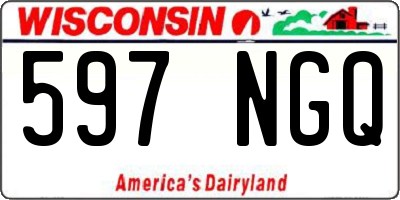 WI license plate 597NGQ