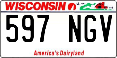 WI license plate 597NGV