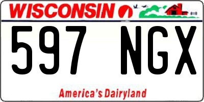 WI license plate 597NGX