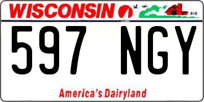 WI license plate 597NGY