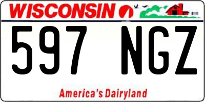WI license plate 597NGZ