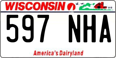 WI license plate 597NHA