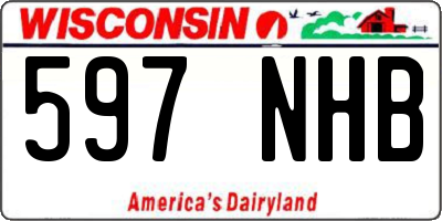 WI license plate 597NHB