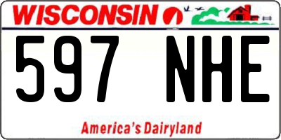WI license plate 597NHE
