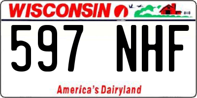 WI license plate 597NHF