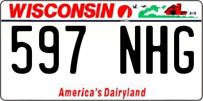 WI license plate 597NHG