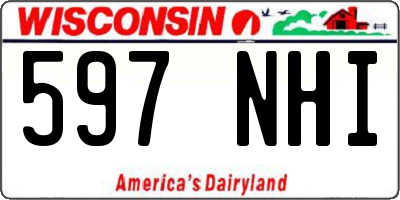 WI license plate 597NHI