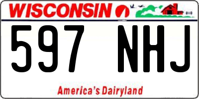 WI license plate 597NHJ
