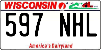 WI license plate 597NHL