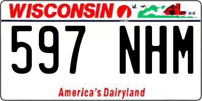 WI license plate 597NHM