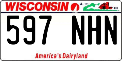 WI license plate 597NHN