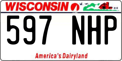 WI license plate 597NHP