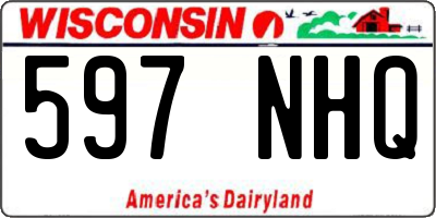 WI license plate 597NHQ