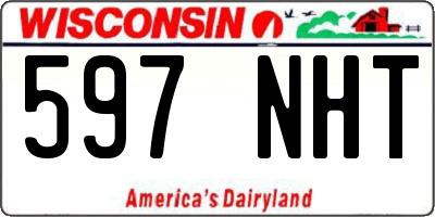 WI license plate 597NHT