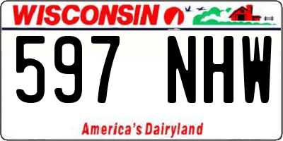 WI license plate 597NHW