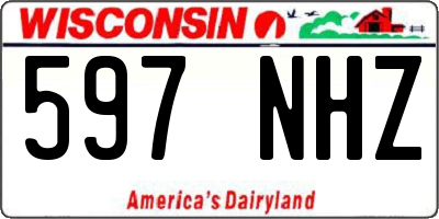 WI license plate 597NHZ