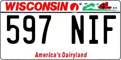 WI license plate 597NIF