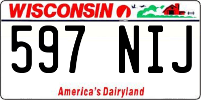 WI license plate 597NIJ