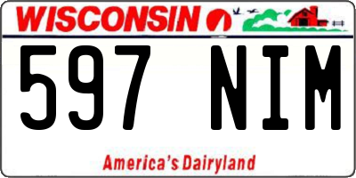 WI license plate 597NIM