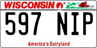 WI license plate 597NIP