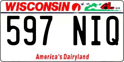 WI license plate 597NIQ