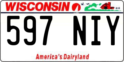 WI license plate 597NIY
