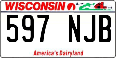 WI license plate 597NJB