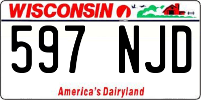 WI license plate 597NJD