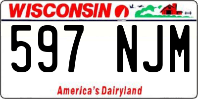 WI license plate 597NJM