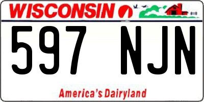 WI license plate 597NJN
