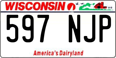 WI license plate 597NJP