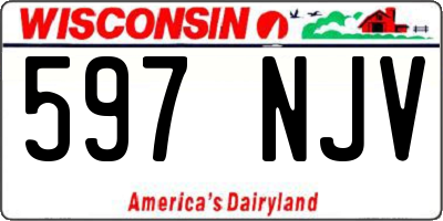 WI license plate 597NJV