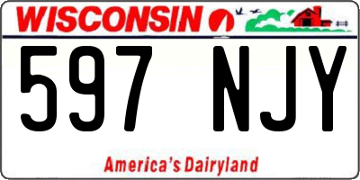 WI license plate 597NJY