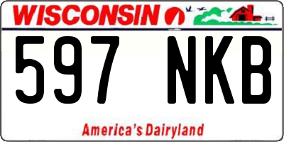 WI license plate 597NKB