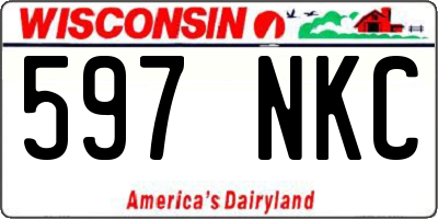 WI license plate 597NKC