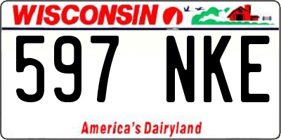 WI license plate 597NKE