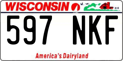 WI license plate 597NKF
