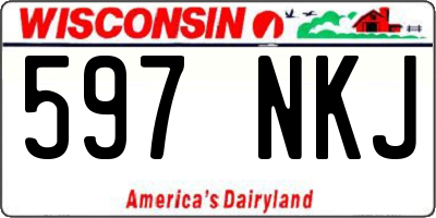 WI license plate 597NKJ