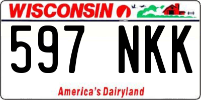 WI license plate 597NKK